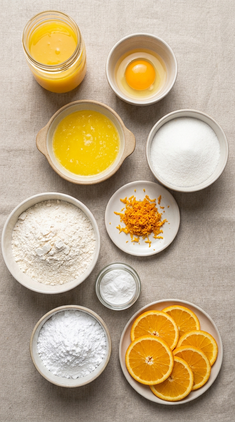 Soft and Fluffy Orange Cake ingredients