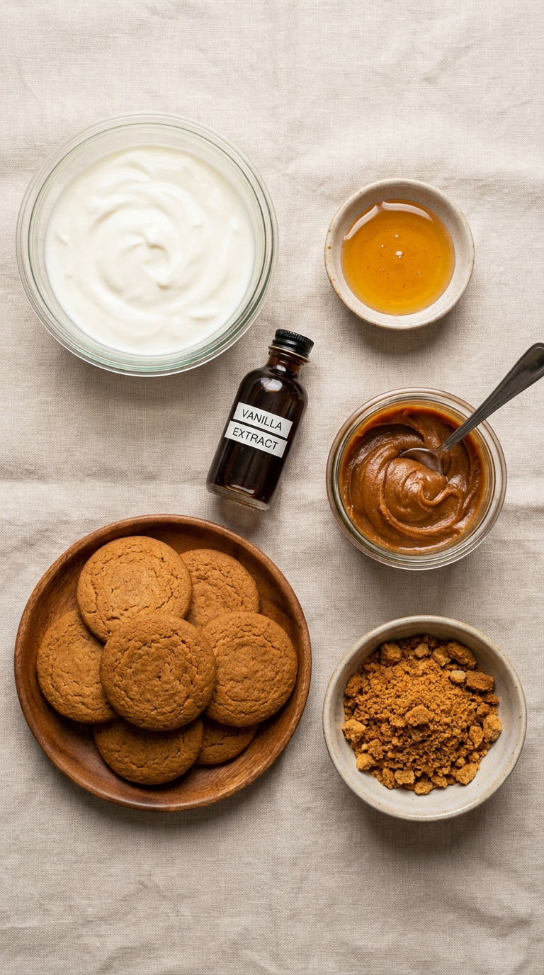 frozen biscoff yogurt bark ingredients