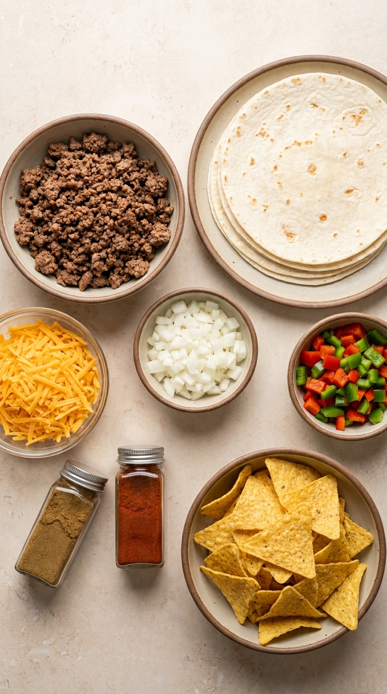Upside-Down Taco Ring ingredients