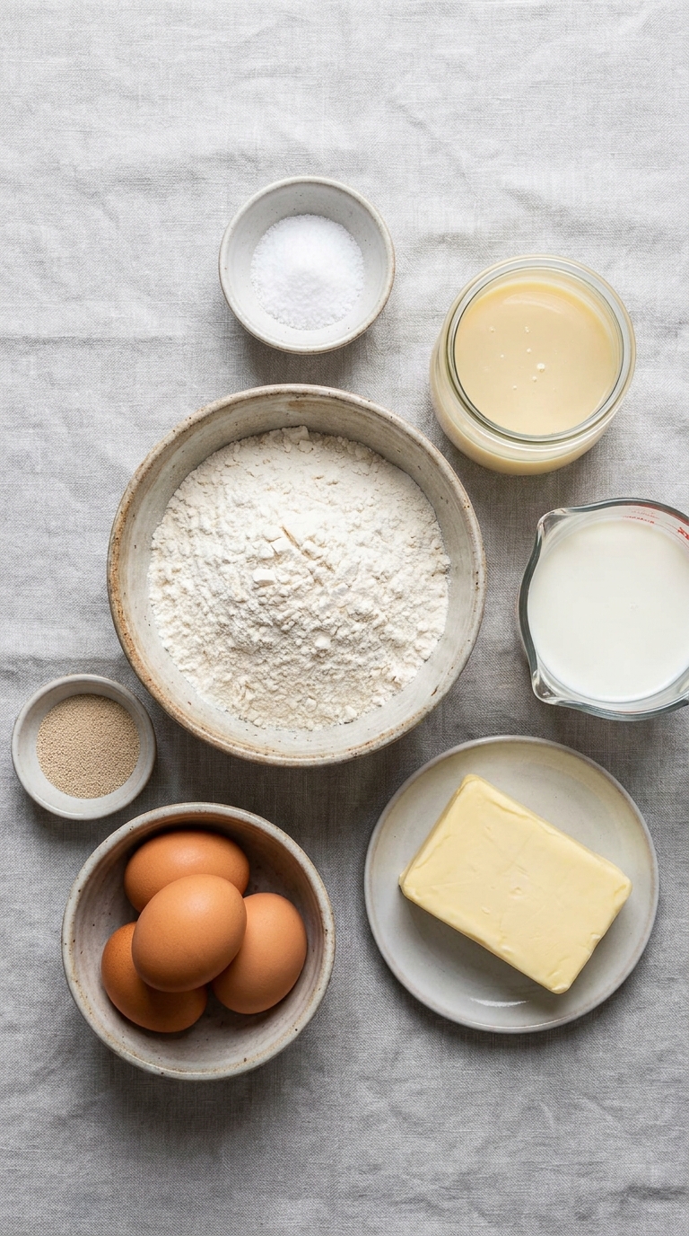 Condensed Milk Bread ingredients