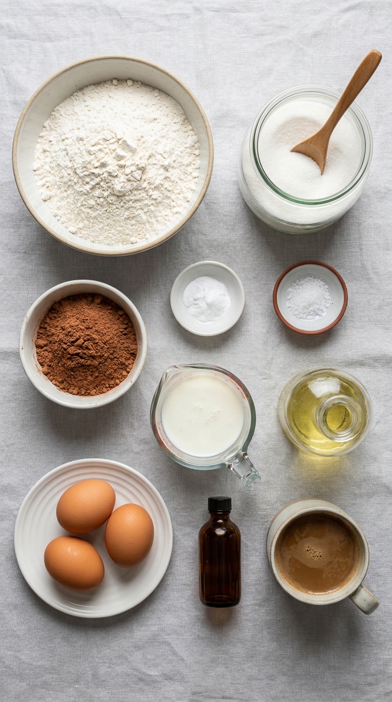 Easy Chocolate Buttermilk Cake ingredients