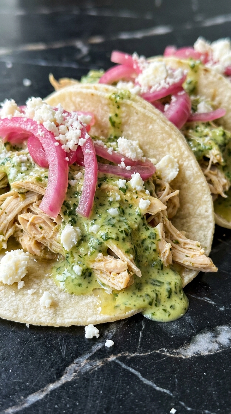 Creamy Chimichurri Chicken Tacos