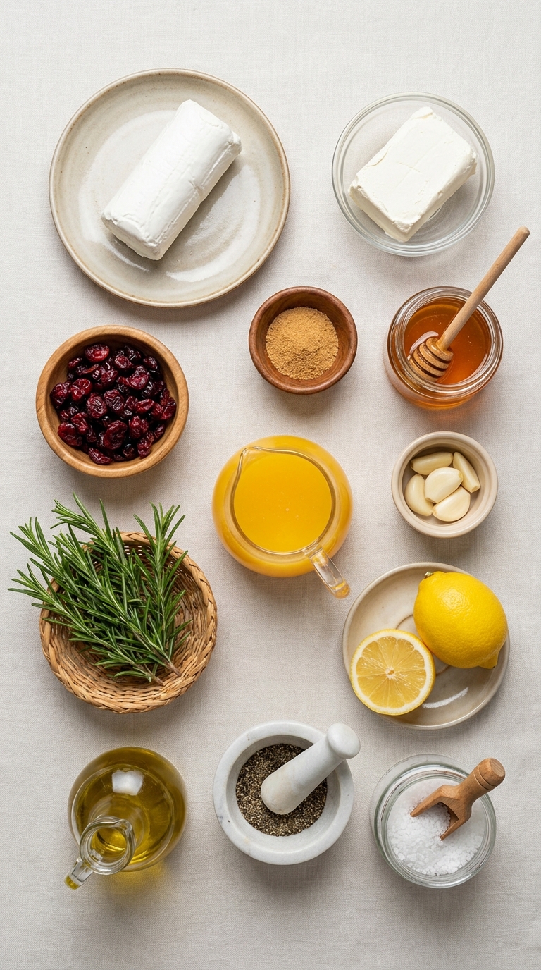 Creamy Baked Cranberry And Goat Cheese Dip With Rosemary ingredients