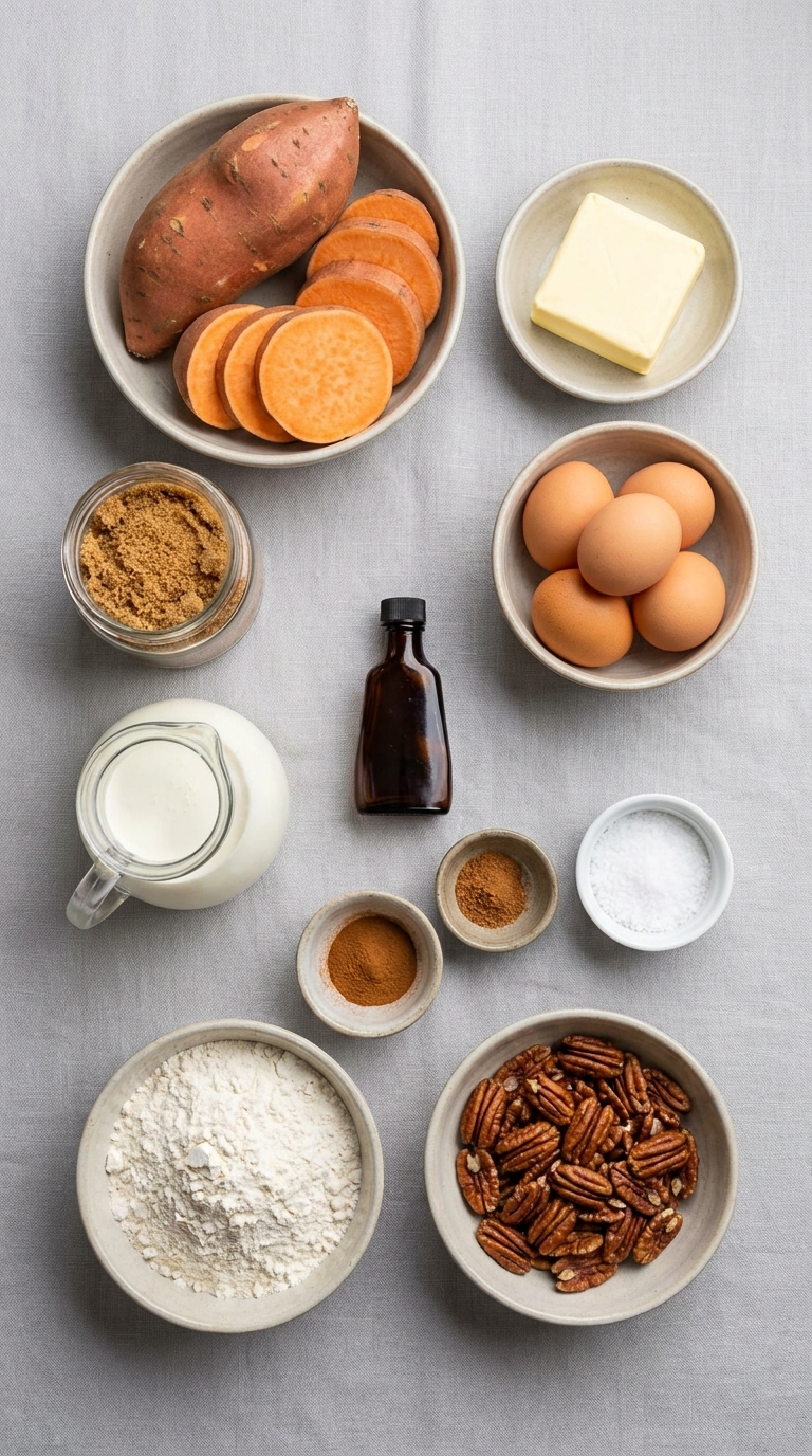 Sweet Potato Streusel Casserole ingredients
